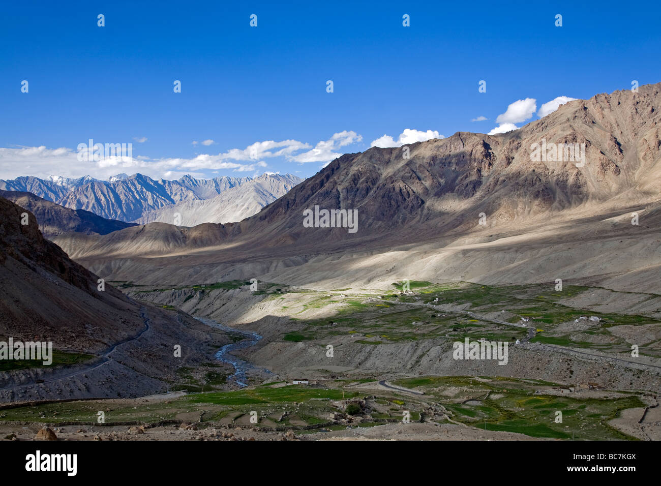 Khalsar Dorf. Nubra Valley. Ladakh. Indien Stockfoto