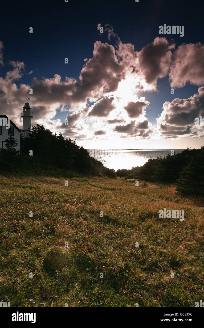 Lobster Cove Leuchtturm, Gros Morne National Park, Neufundland, Ostkanada. Stockfoto