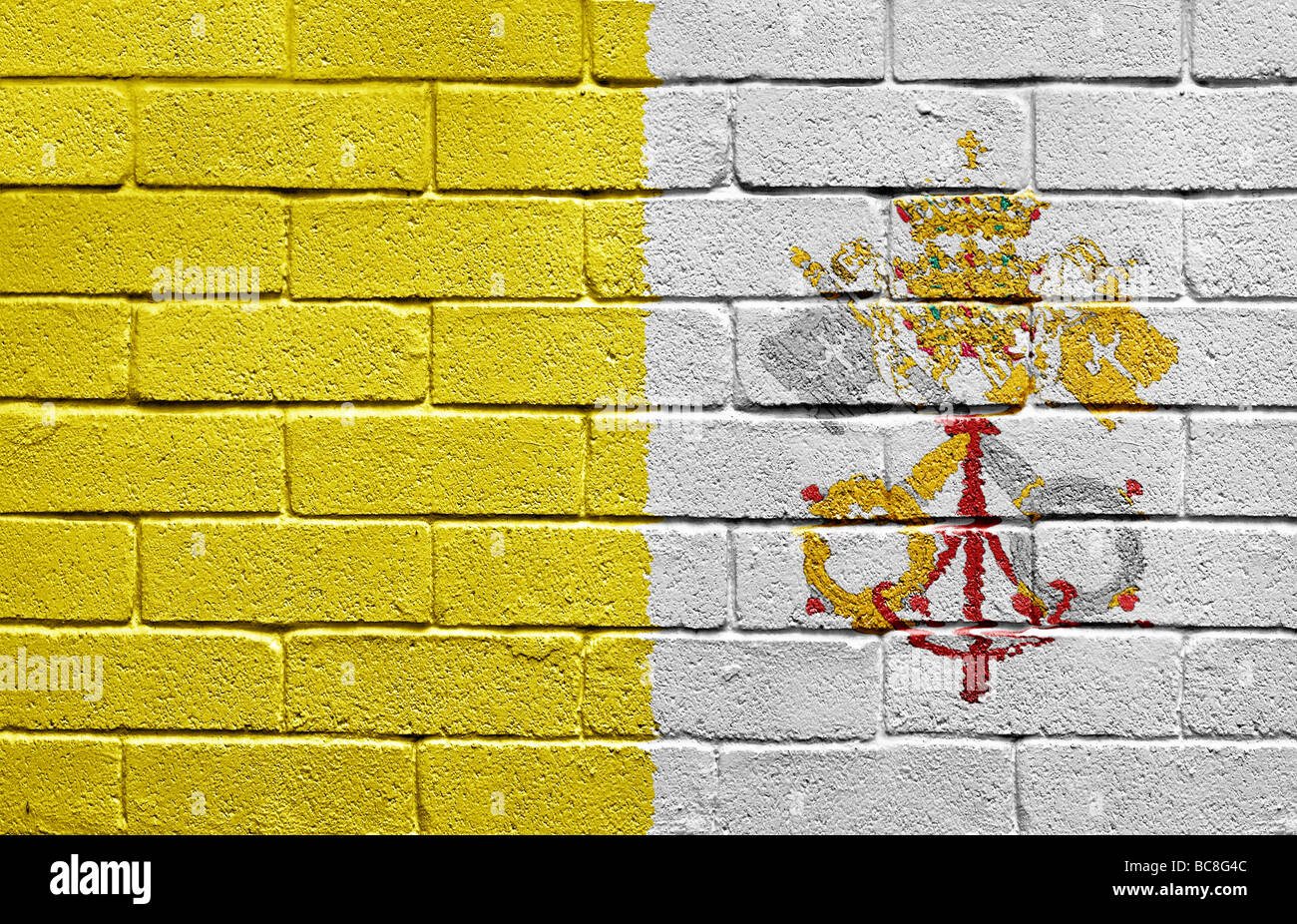 Flagge der Vatikanstadt Stockfoto