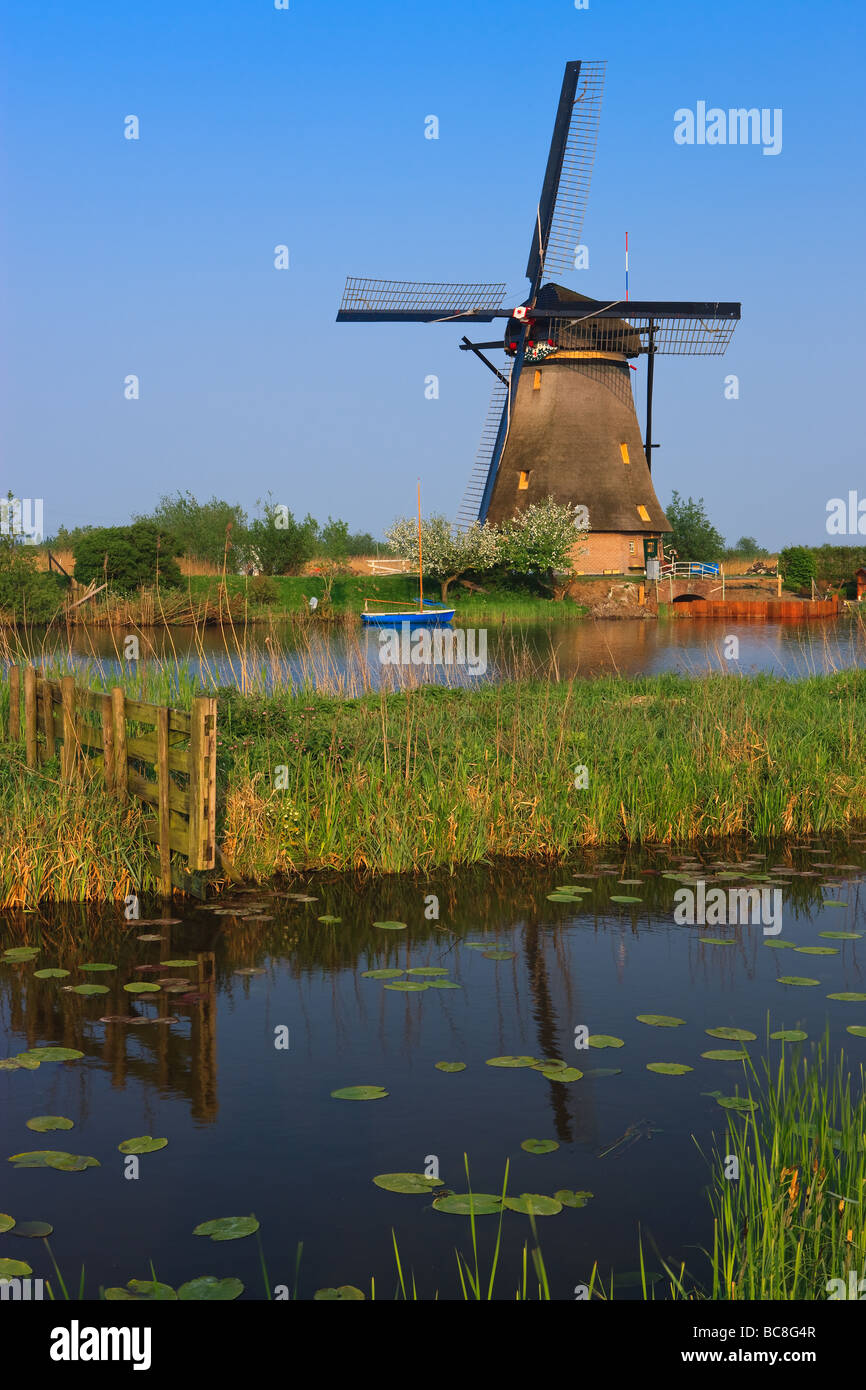 Windmühlen in Kinderdijk, Niederlande Stockfoto