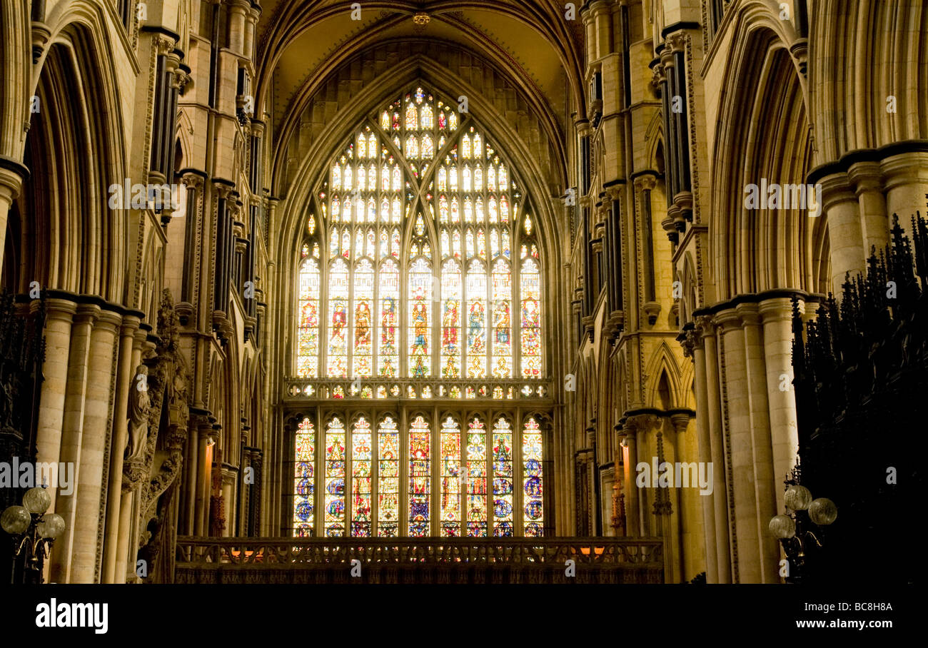 Innere des Beverley Minster, East Yorkshire Stockfoto