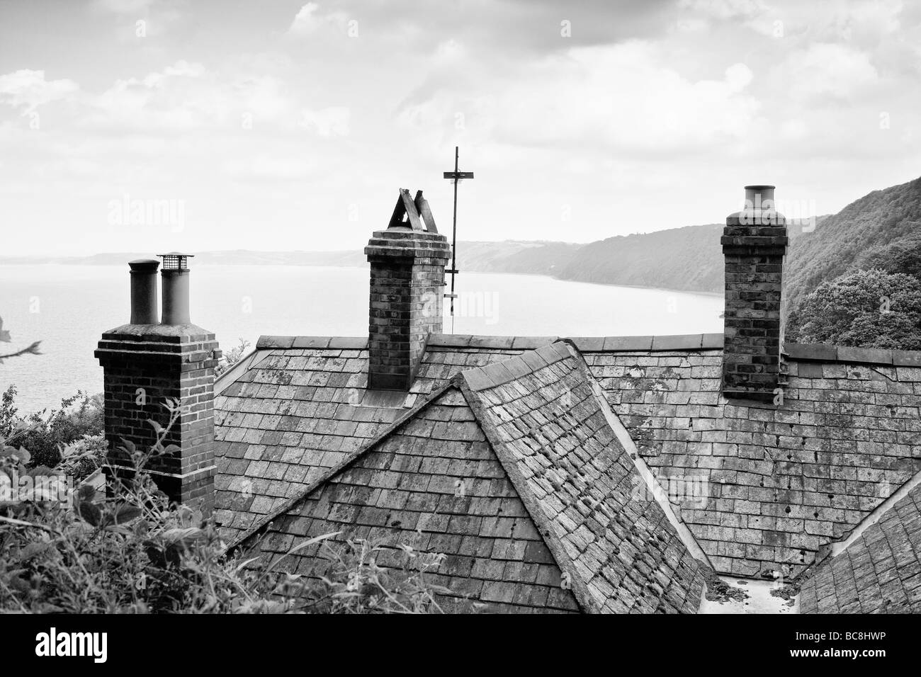 Bild aufgenommen am Clovelly, Küste North Devon, England, UK Stockfoto