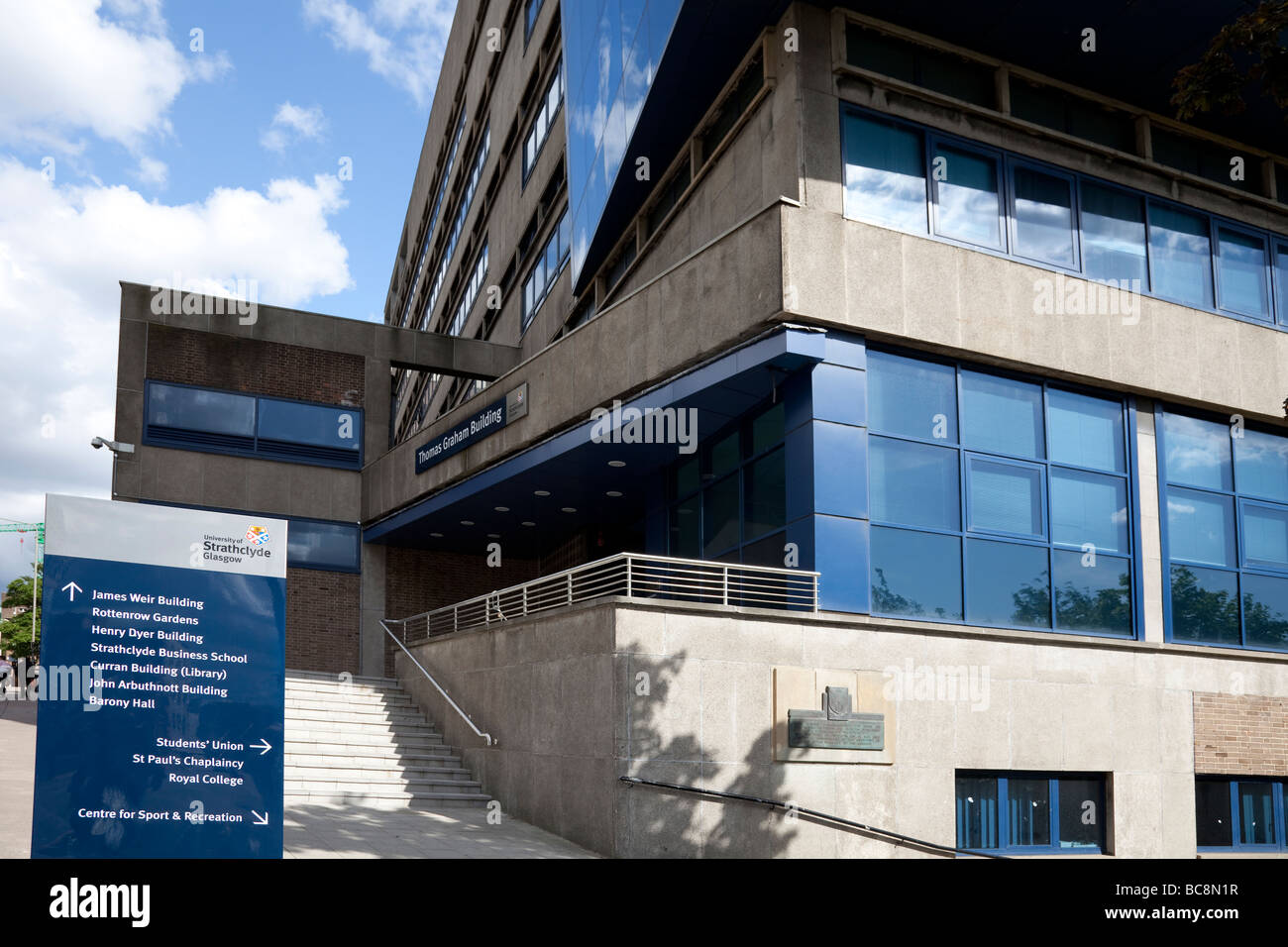 Der Hauseingang Thomas Graham, Fachbereich Chemie an der University of Strathclyde, Glasgow Stockfoto