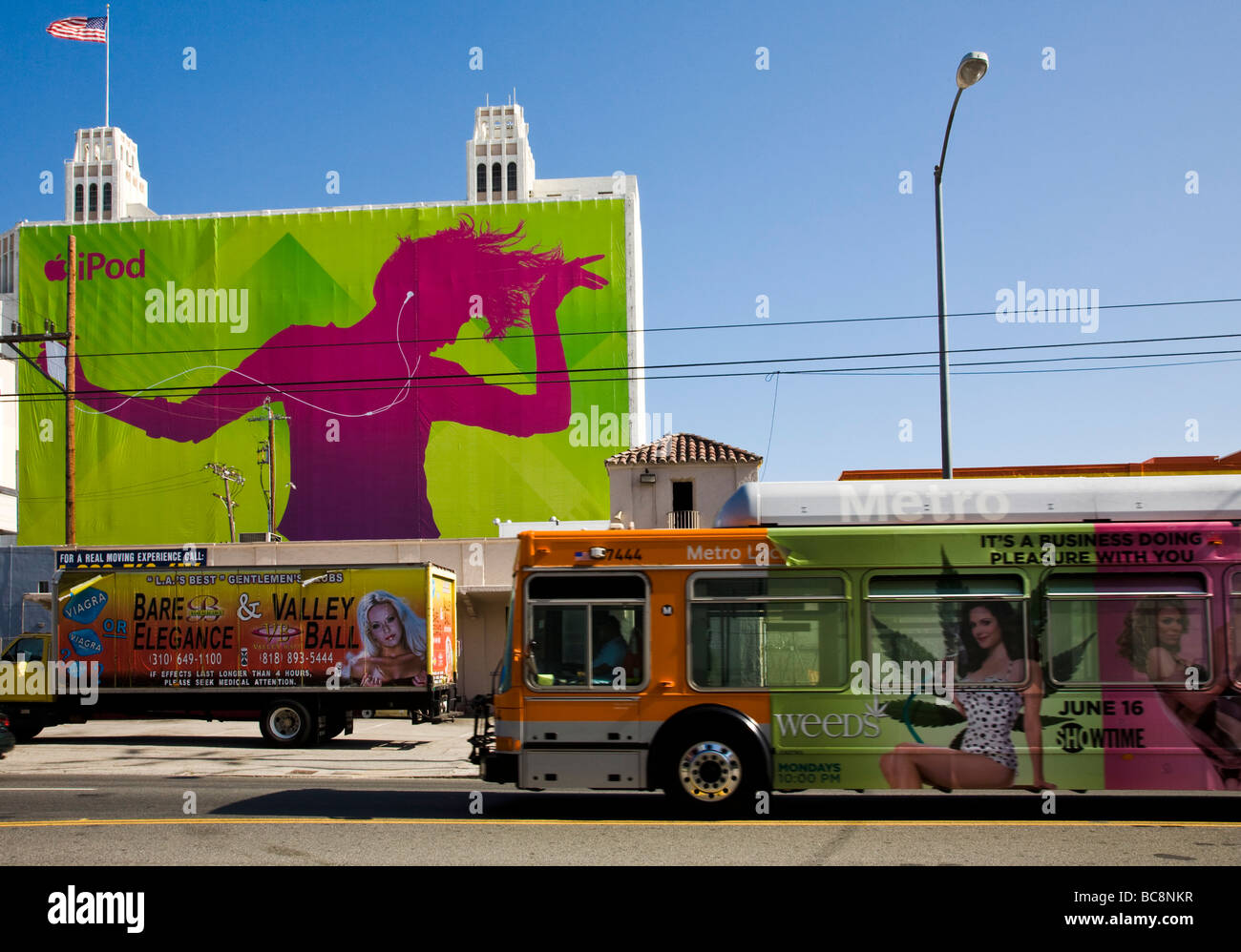 Wandbild auf dem Santa Monica Boulevard in der Nähe von Highland Los Angeles County California Vereinigten Staaten von Amerika Stockfoto