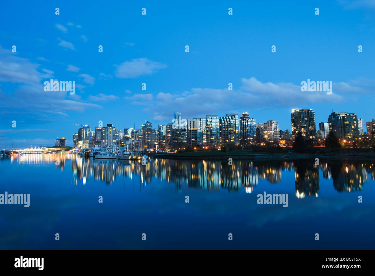 Skyline von oben Kohle Hafen Vancouver British Columbia Kanada Stockfoto