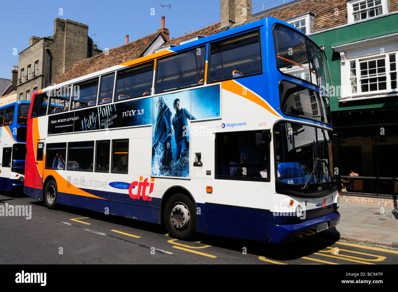 Stagecoach-Citi-Doppeldecker-Bus in Bridge Street, Cambridge England UK Stockfoto