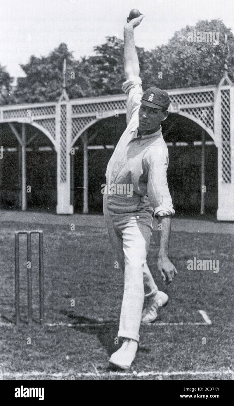 SIDNEY BARNES englischer Cricketspieler 1 (1873 – 1967), die in 27 Test-Matches gespielt Stockfoto