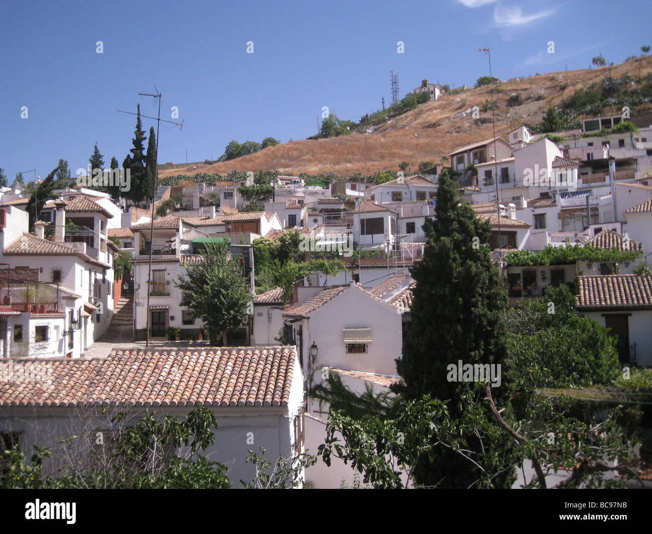 GRANADA, Spanien.  Teil des Bereichs Sacromonte im Norden der Stadt Stockfoto