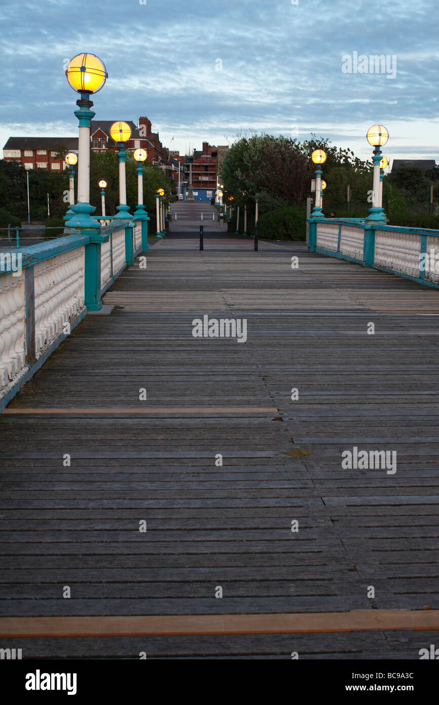 Meeres-See Brücke southport Stockfoto