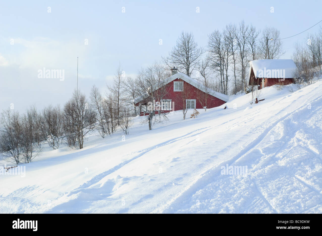 Stadt und Ski Resort Geilo, Norwegen Stockfoto