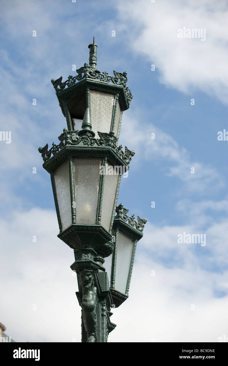 Drei vorangegangen Lampe in der Altstadt von Havanna, Kuba Stockfoto