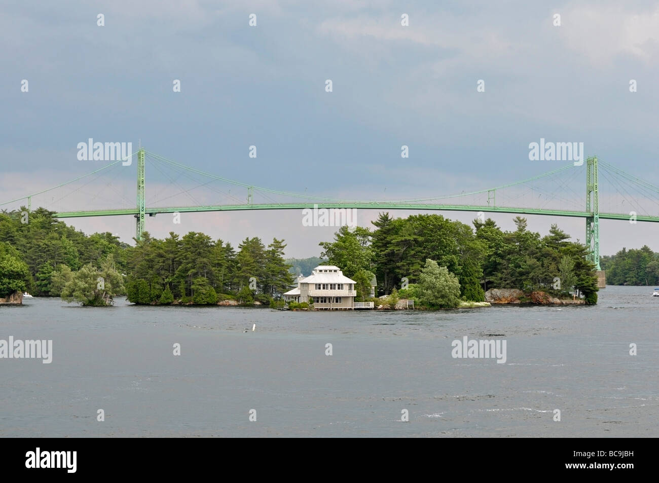 1000 Inseln überbrücken Str. Lawrence Fluß, Gananoque, Ontario Stockfoto