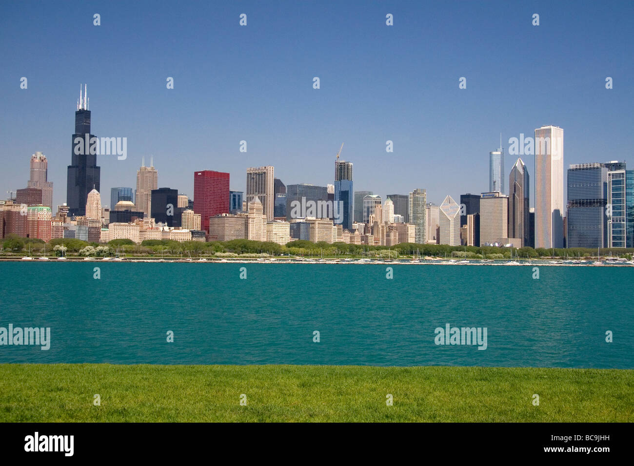 Skyline von Chicago Illinois USA Stockfoto