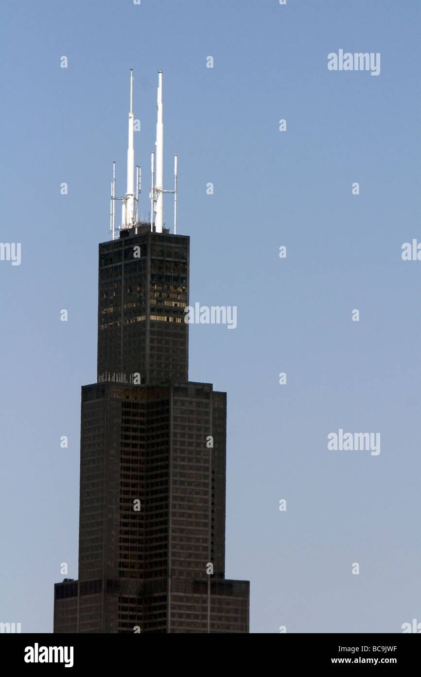 Willis Tower, früher bekannt als der Sears Tower in Chicago Illinois USA Stockfoto