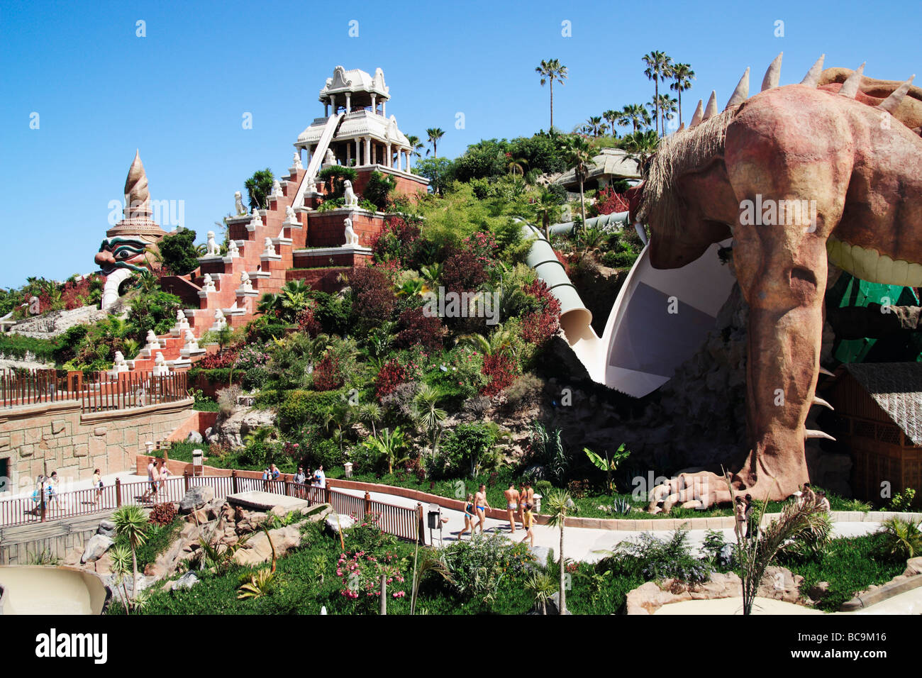 "Siam Park, das Wasser-Königreich", in der Nähe von Playa de Las Americas, Costa Adeje, Teneriffa, Kanarische Inseln, Spanien Stockfoto