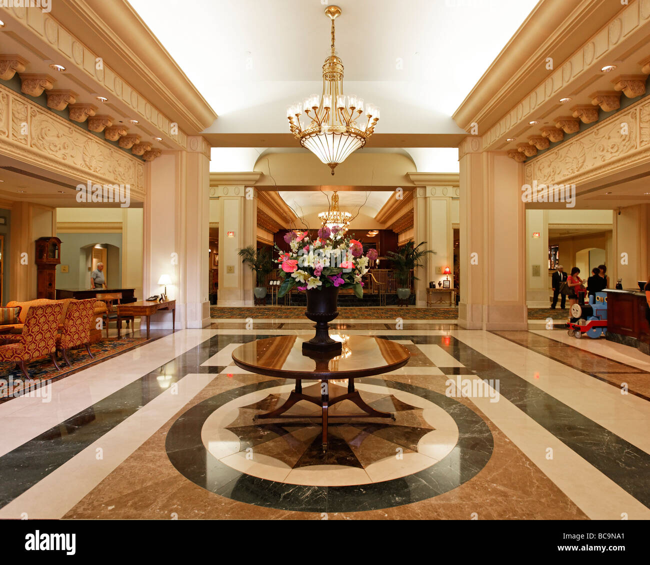 Fairmont Hotel Lobby Stadt Vancouver Kanada Nordamerika Stockfoto