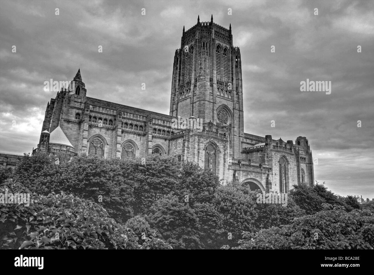 HDR die Anglican Cathedral, Liverpool, Merseyside, UK Stockfoto