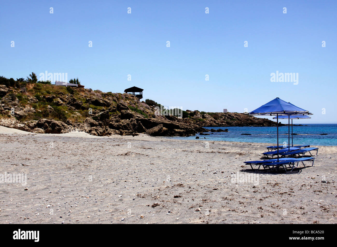 FRANGOKASTELLO BEACH AUF DER GRIECHISCHEN INSEL KRETA. Stockfoto