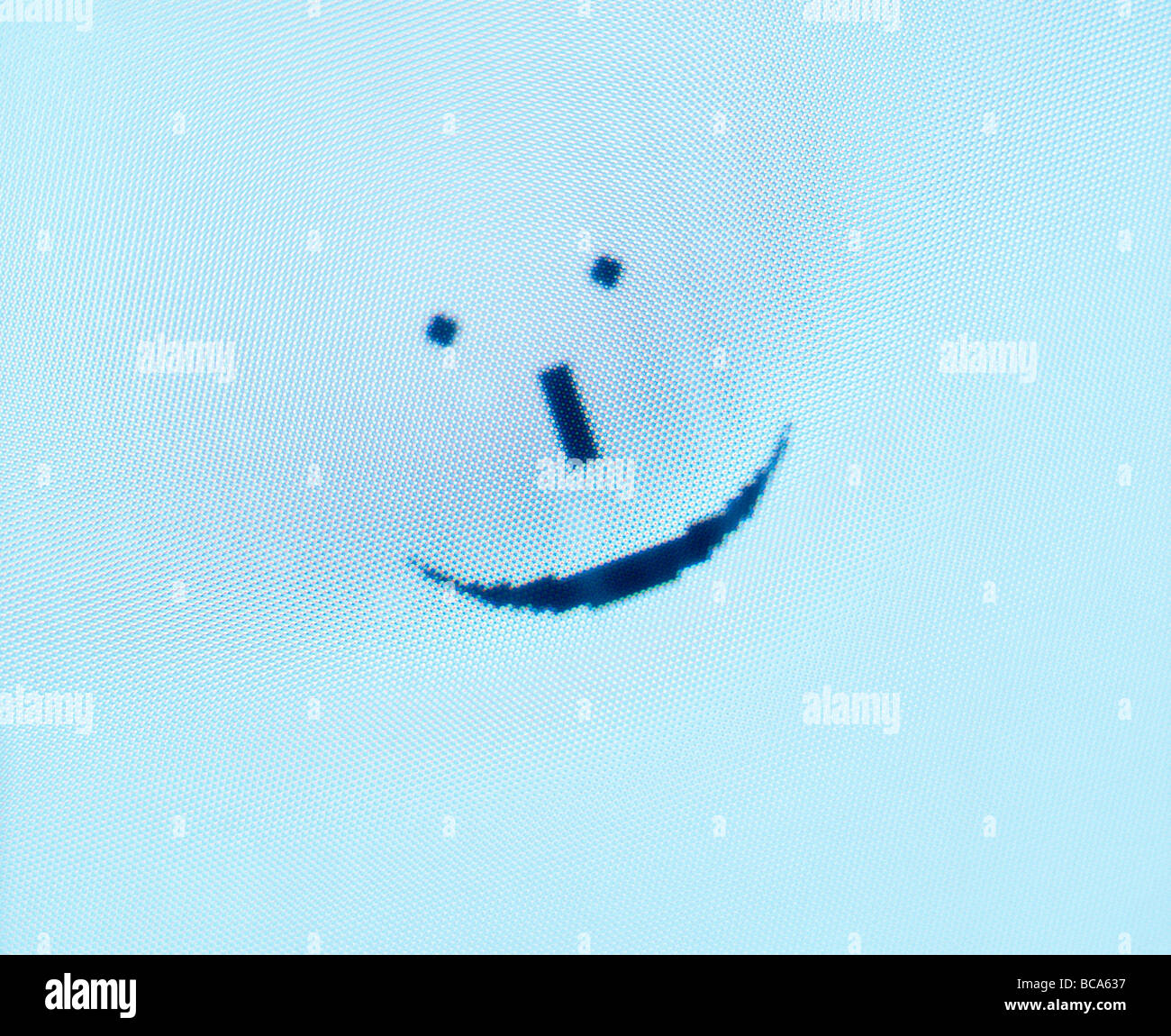 Smiley auf dem Bildschirm Stockfoto