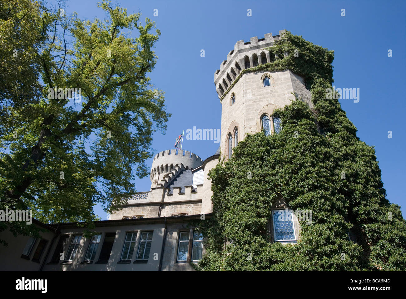 Schloss Landsberg Burg, in der Nähe von Walldorf, Rhön, Thüringen, Deutschland Stockfoto