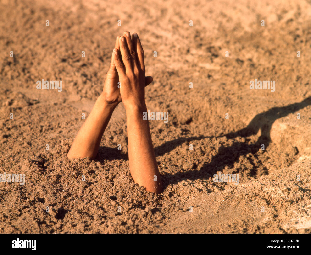 India Buried alive Stockfoto