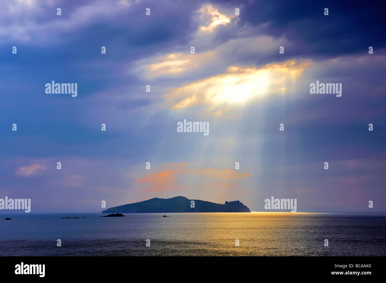 Sonnenlicht auf Dingle Halbinsel Stockfoto