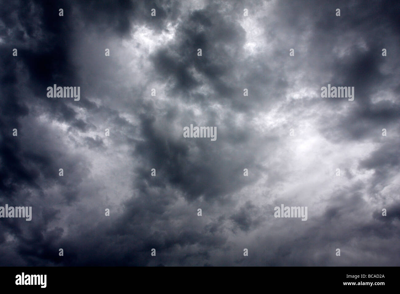 Wolken Overhead, Detail der Gewitter. Stockfoto