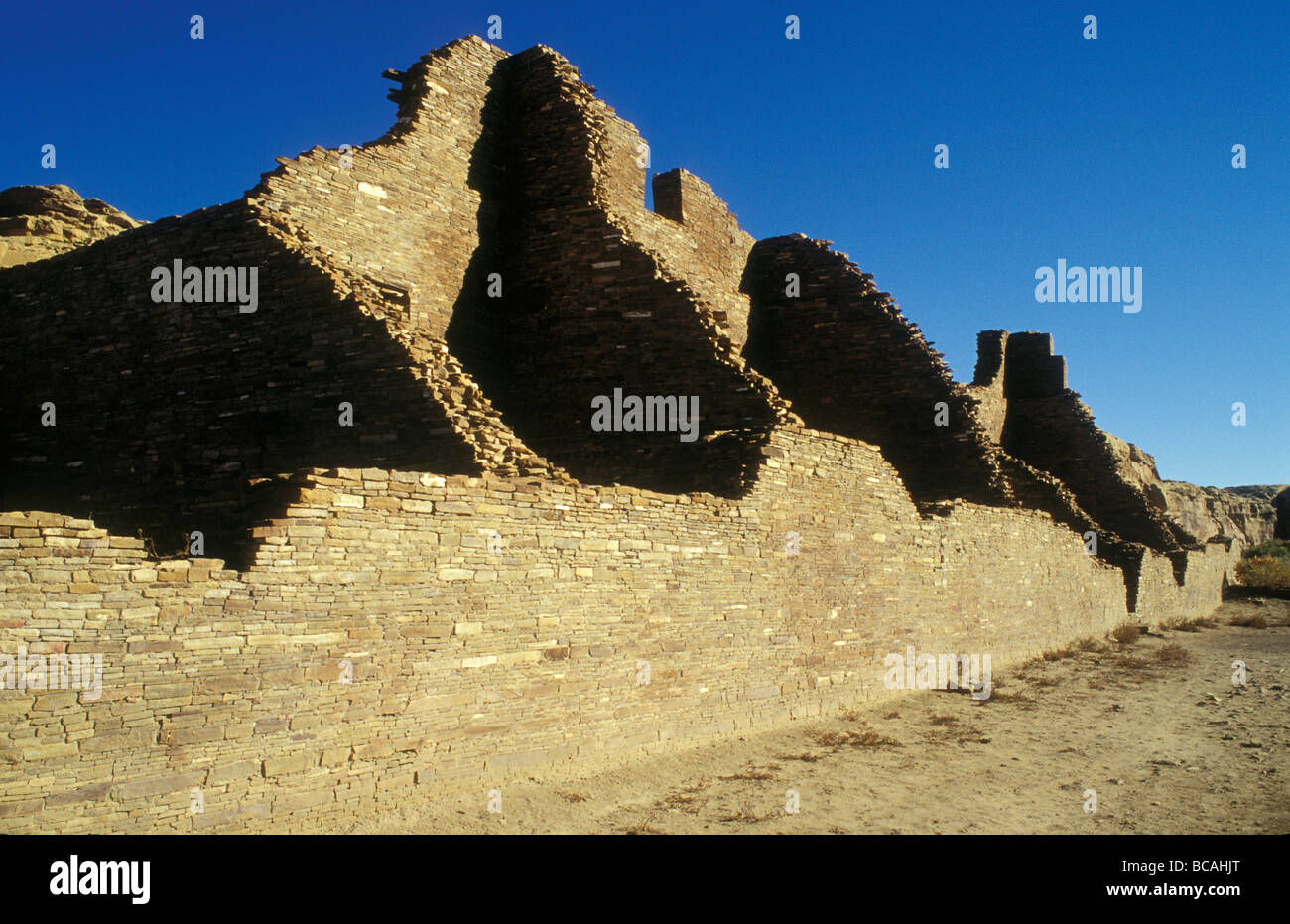 Pueblo Bonito (AD800-1250) Chaco großen Haus Ruine. Stockfoto