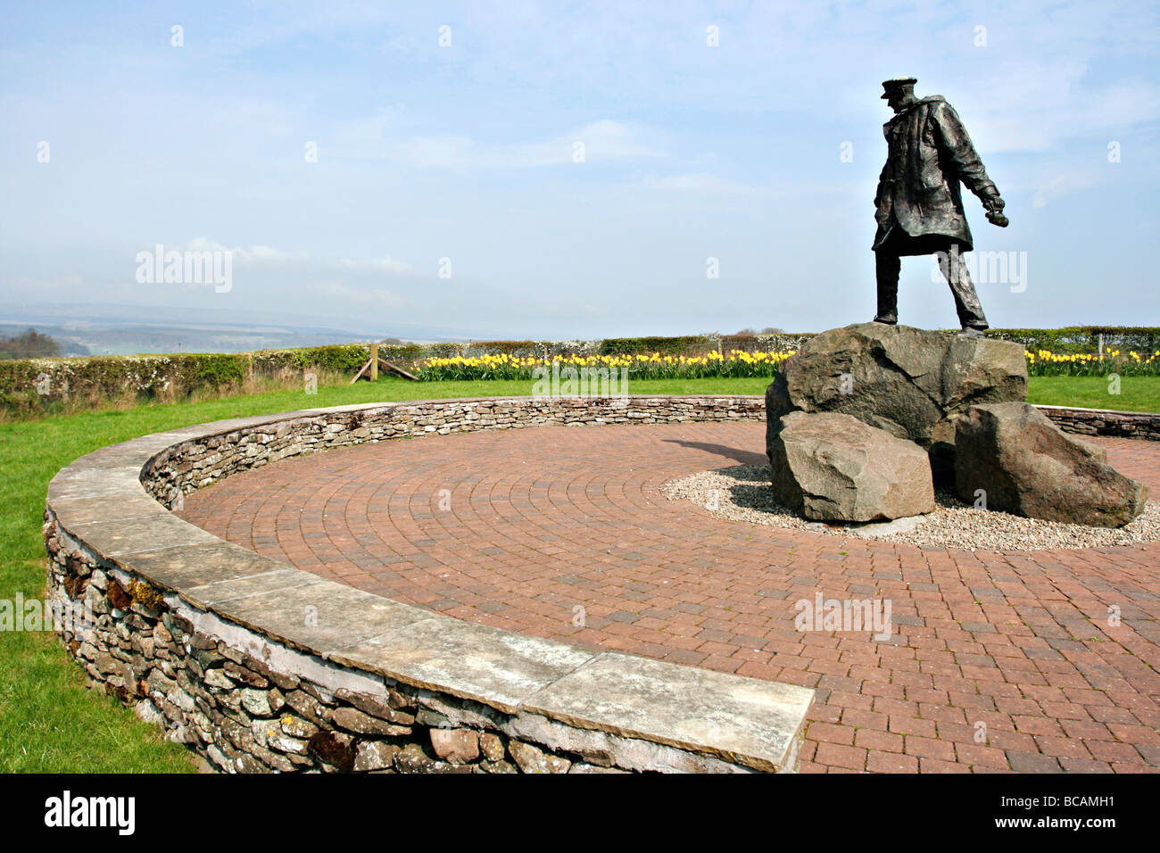 Statue von Oberst Sir David Stirling in Schottland.  Gründer des Special Air Service Regiment während des zweiten Weltkriegs. Stockfoto