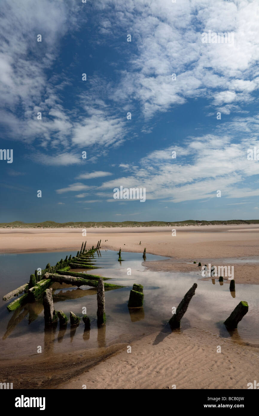 Schiffswrack, Sefton Küste, UK Stockfoto