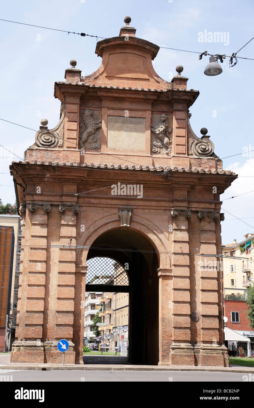 Porta lame eine barocke Stadttor gebaut im Jahre 1676, entworfen von Agostino Barelli Bologna Italien Stockfoto