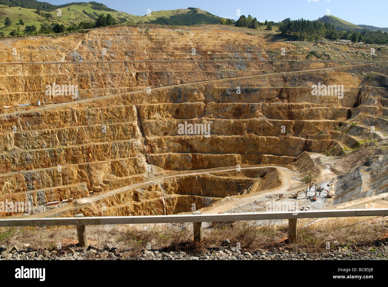 Tagebau Goldmine, Waihi, The Coromandel, Neuseeland Stockfoto