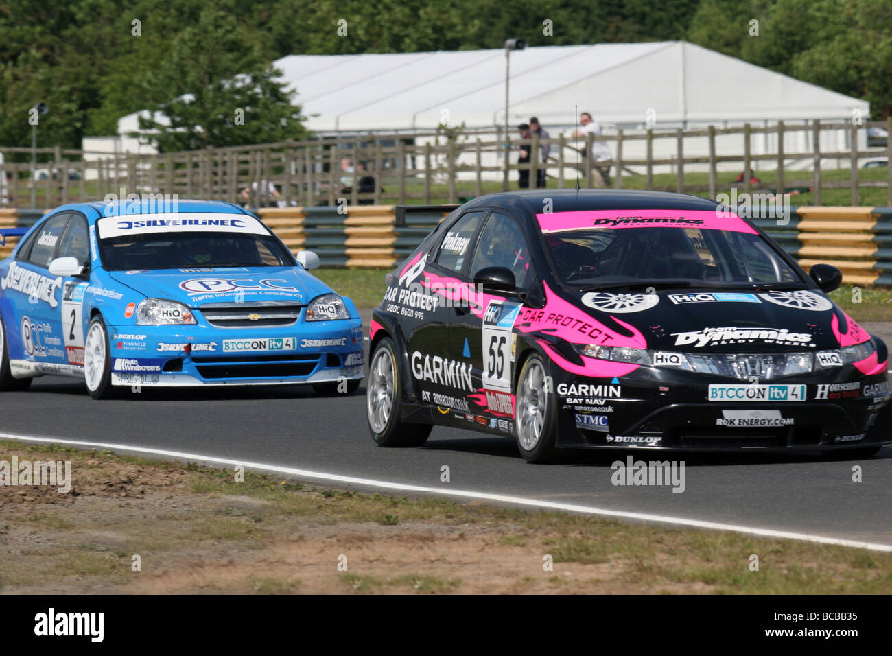 David Pinkney britische Team Dynamics Honda Civic, Croft Schaltung BTCC 2009. Stockfoto