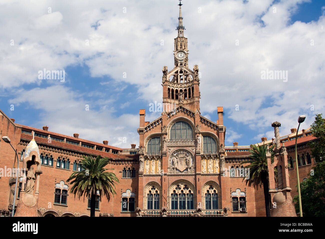 Hospital De La Santa Creu ich Sant Pau Barcelona Katalonien Spanien Stockfoto