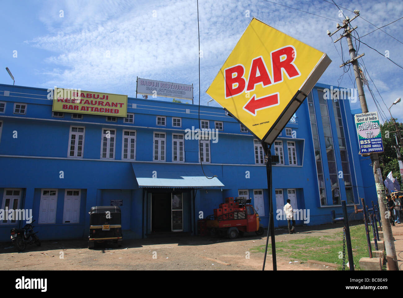 Blue Bar Trivandrum Kerala Indien Stockfoto