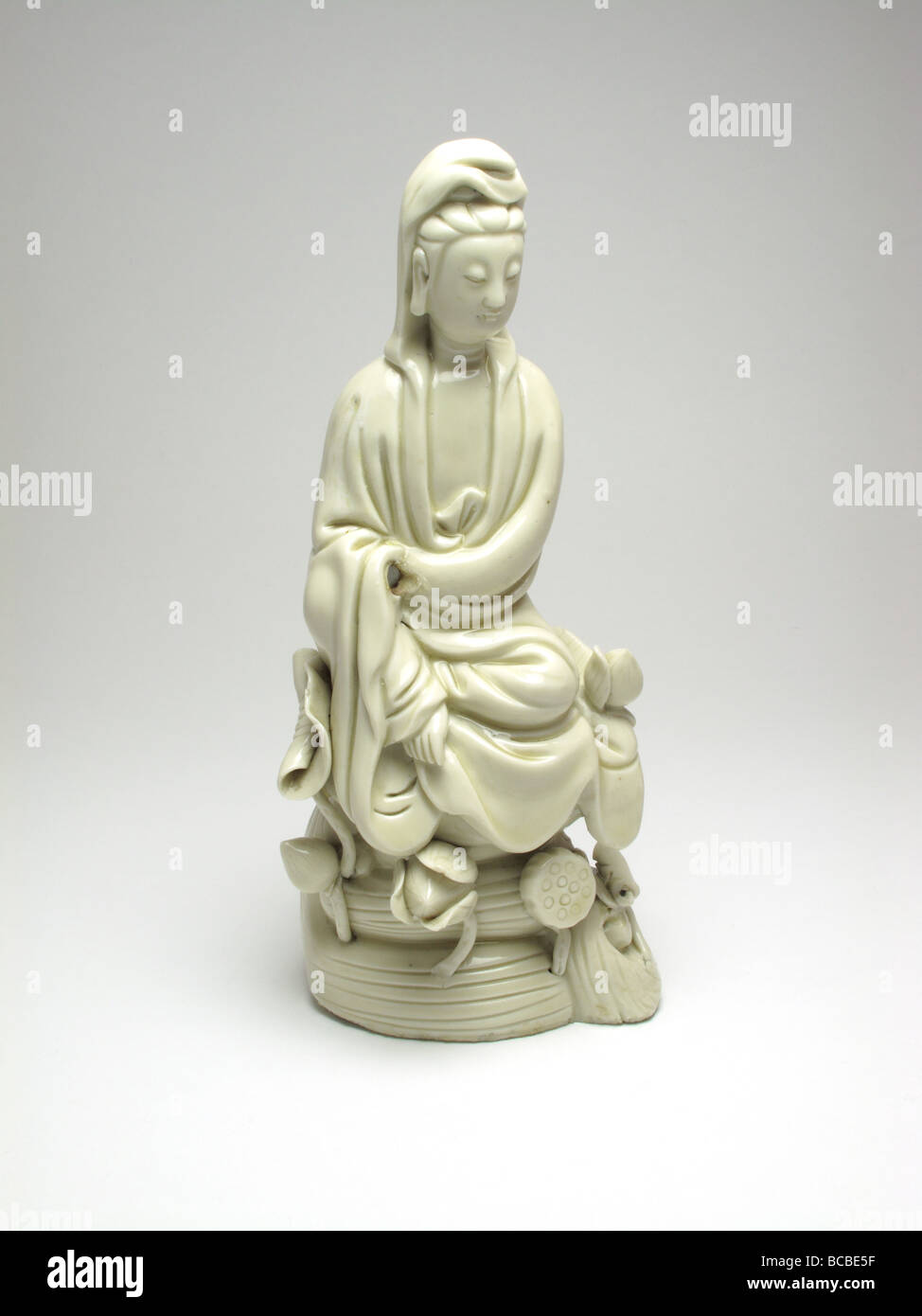 Antikes chinesisches Porzellan Blanc de Chine Guanyin Abbildung Stockfoto