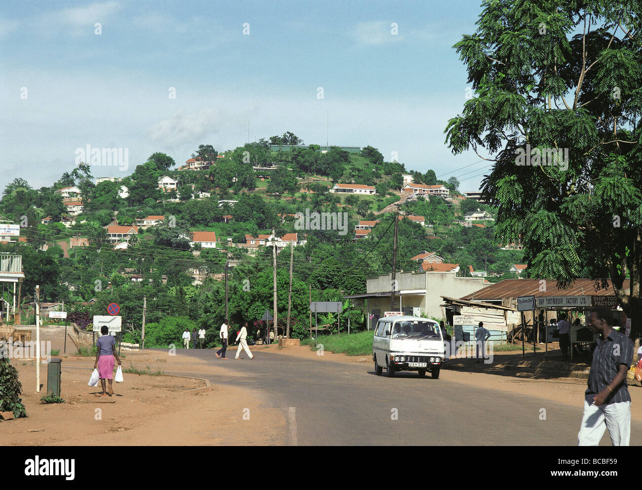 Tank Hill Kampala-Uganda-Ost-Afrika der Hügel heißt so, weil das Reservoir auf einem Hügel in diesem Bild zu sehen Stockfoto