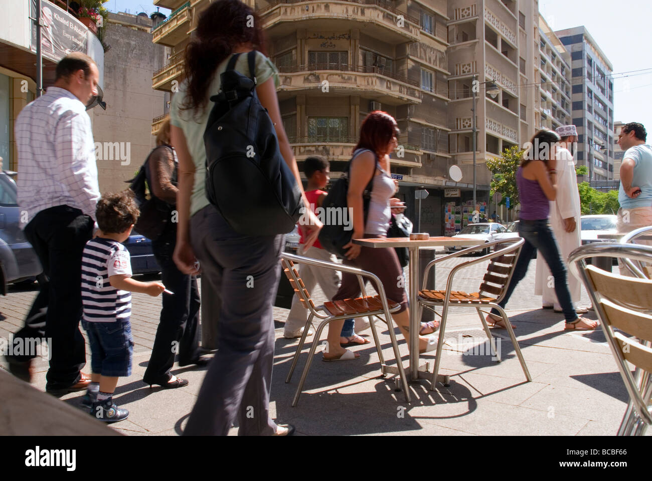 Hamra Straße Beirut-Libanon Stockfoto