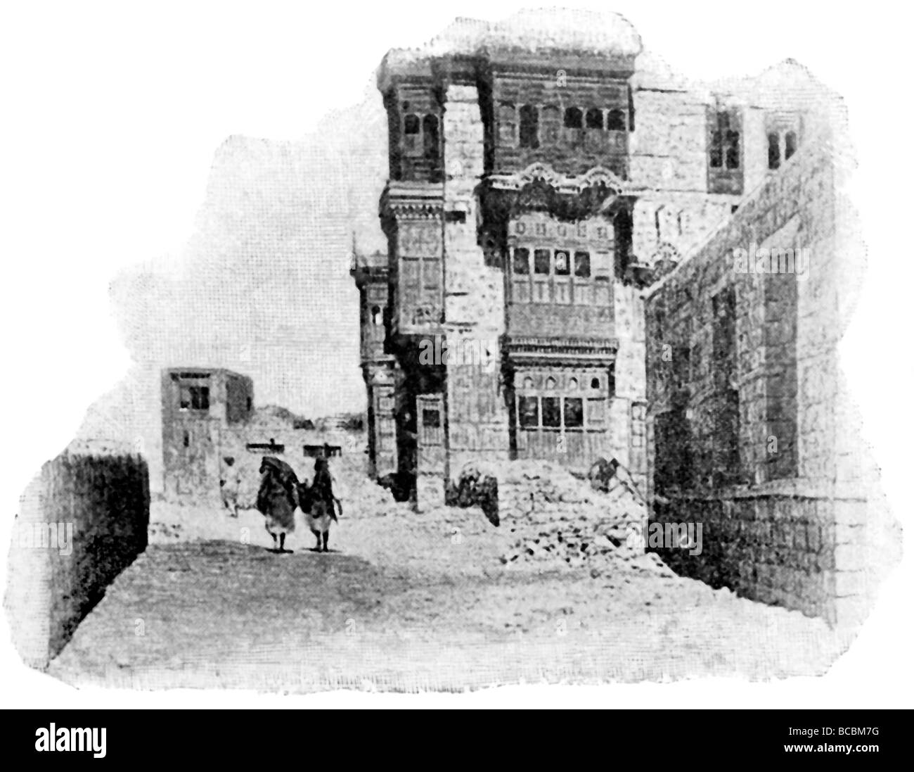 Saudi Arabien historische Häuser In Mekka Stockfoto