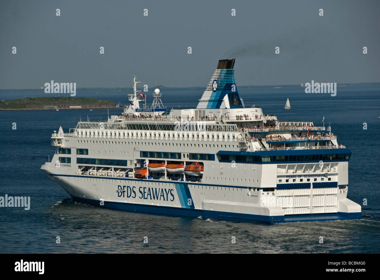 DFDS Seaways Autofähre verlassen Copenhagen Stockfoto