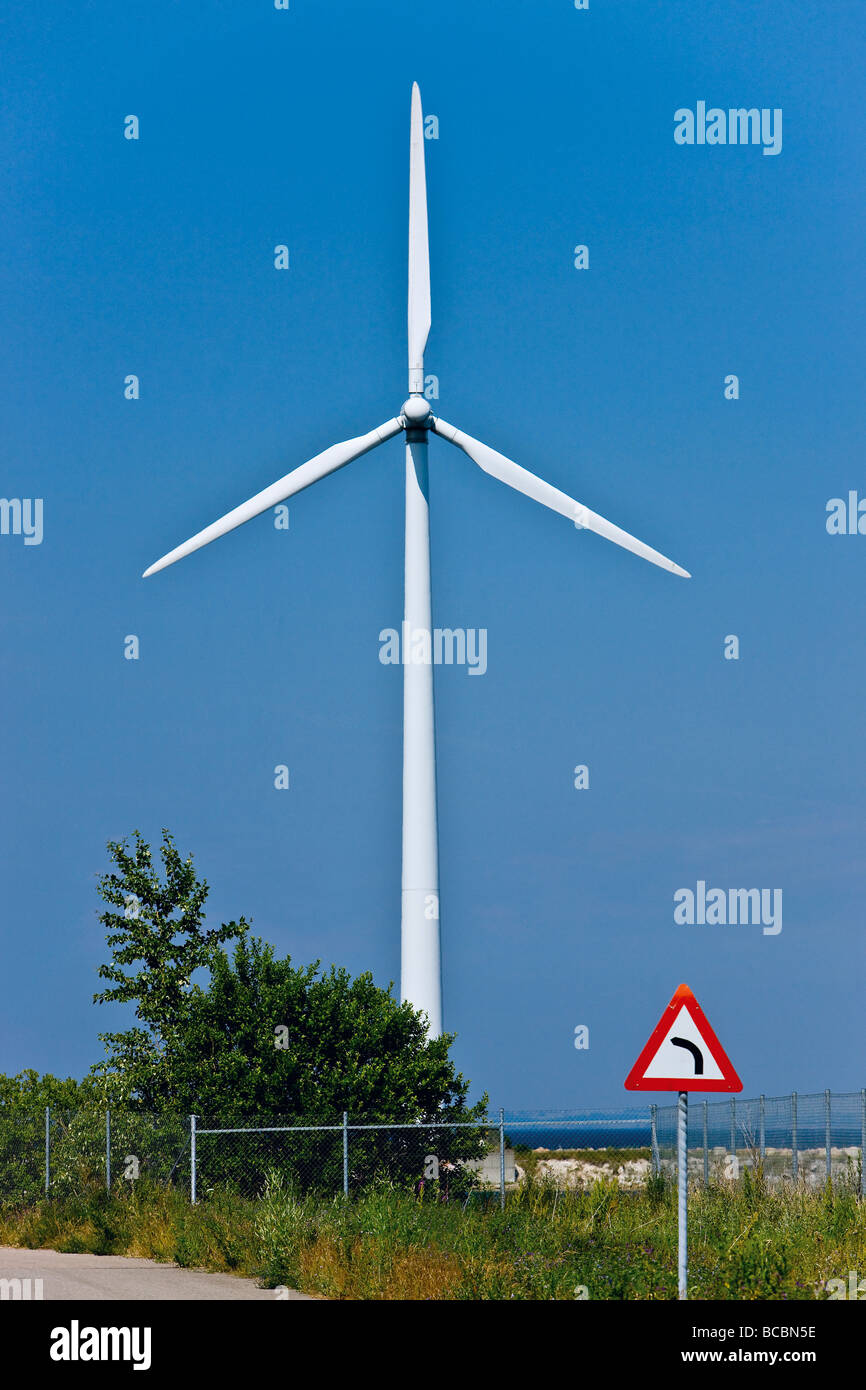 Windkraftanlagen in Copenhagen Hafengebiet Stockfoto