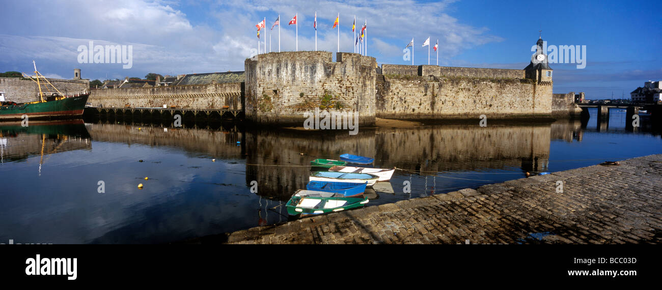 Frankreich, Finistere, Concarneau, den Hafen und die Ville Close Stockfoto