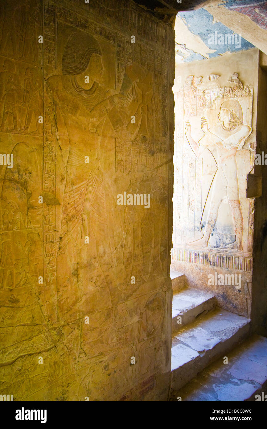Grab des Khaemhet am Grab des Adels in Luxor Ägypten Stockfoto