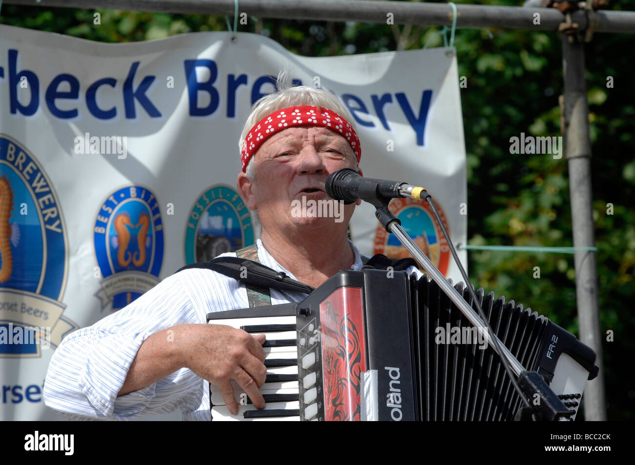 Tommy Banner die Wurzels Band Stockfoto
