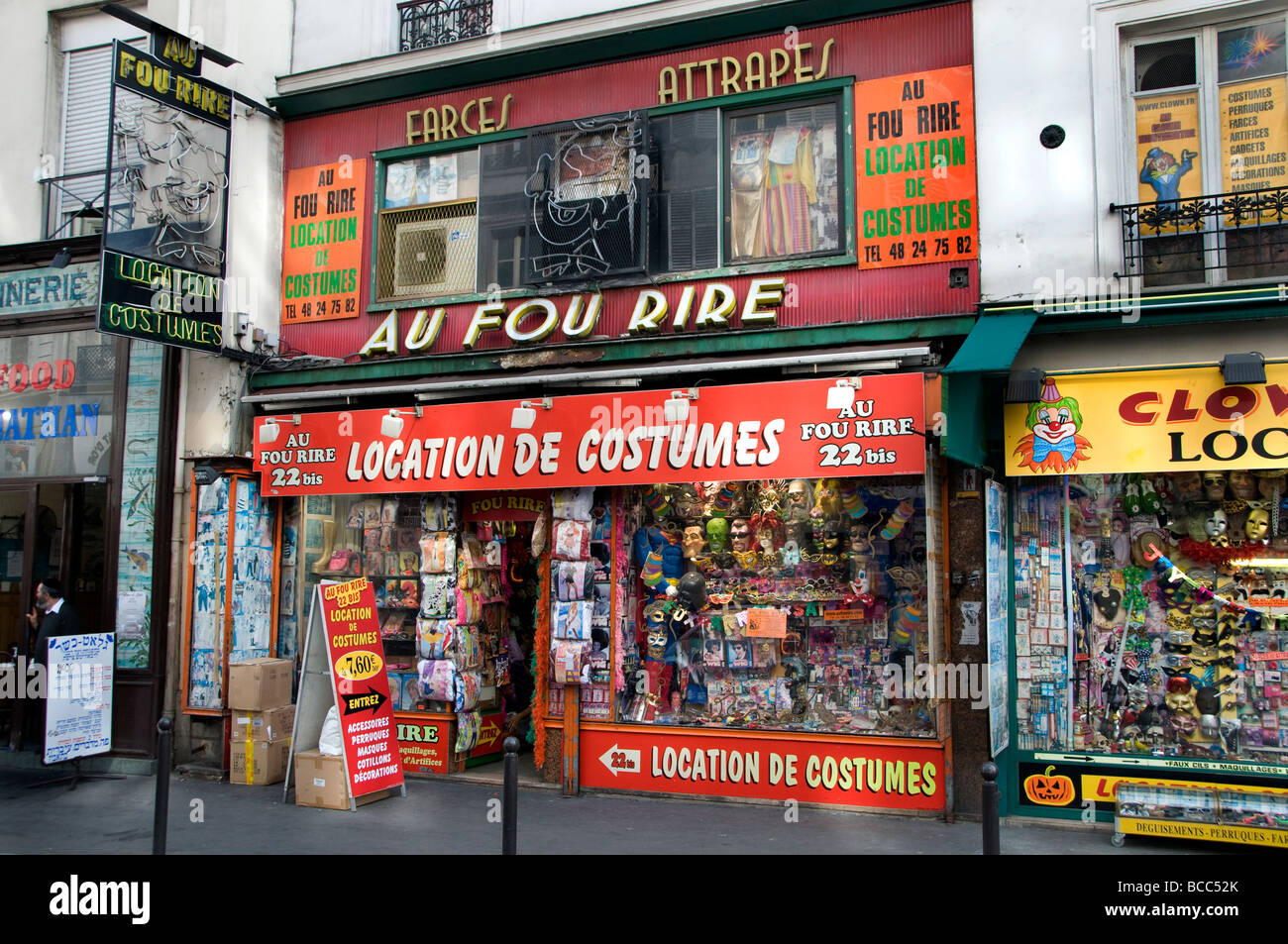 Paris Franc französische Theater Kleidung Kleid Kleidung Shop Shop Stockfoto