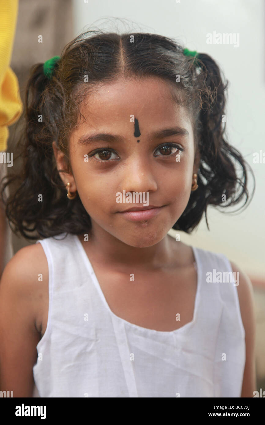 Porträt eines indischen Kindes Stockfoto