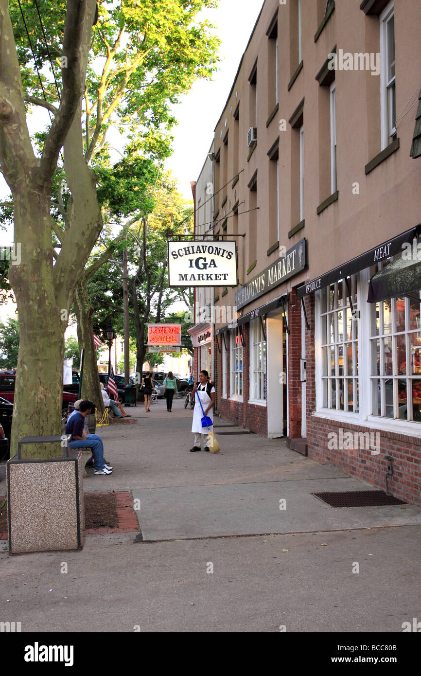 Main St., Sag Harbor, Long Island, NY USA Stockfoto