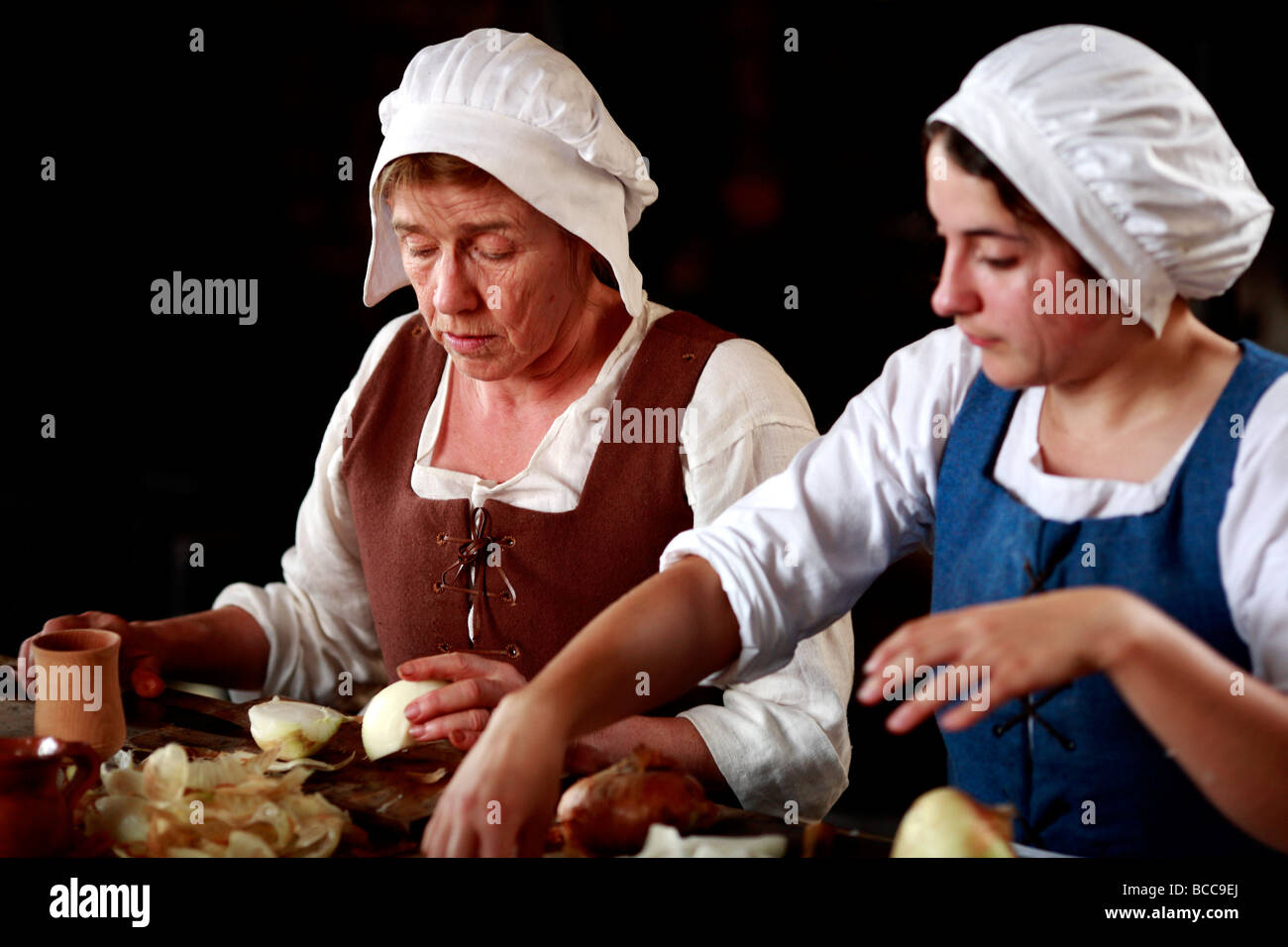 Tudor Reenactment Tag am Kentwell Hall Suffolk Stockfoto