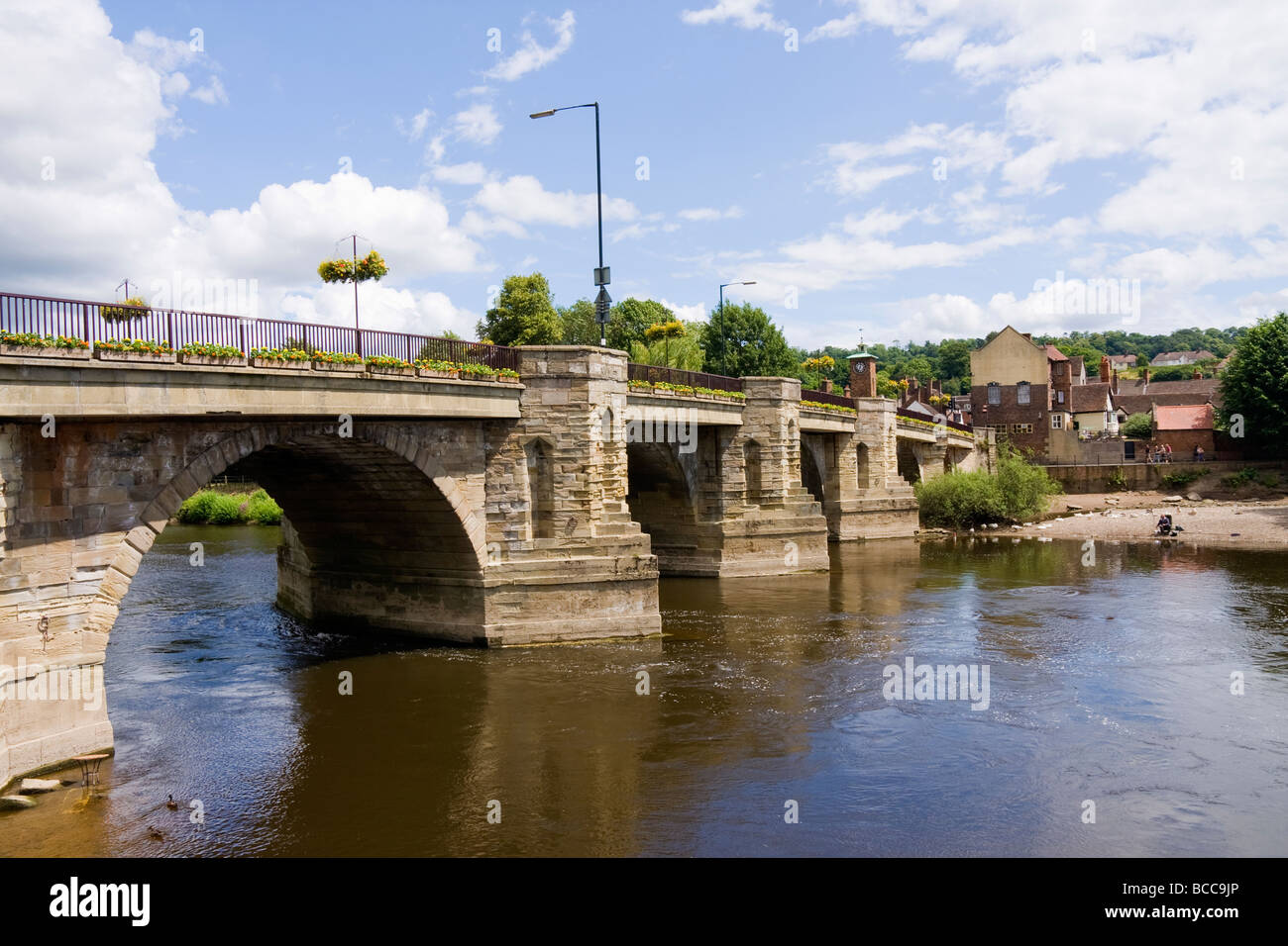 Hauptstraße Brücke über den Fluss-Severn in bridgenorth Stockfoto