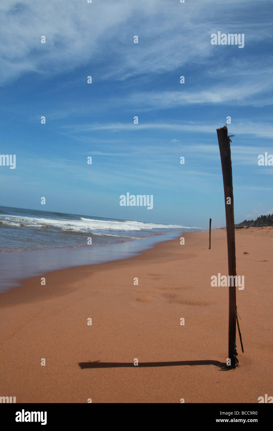 Kerala Beach in der Nähe von Trivandrum Indien Stockfoto